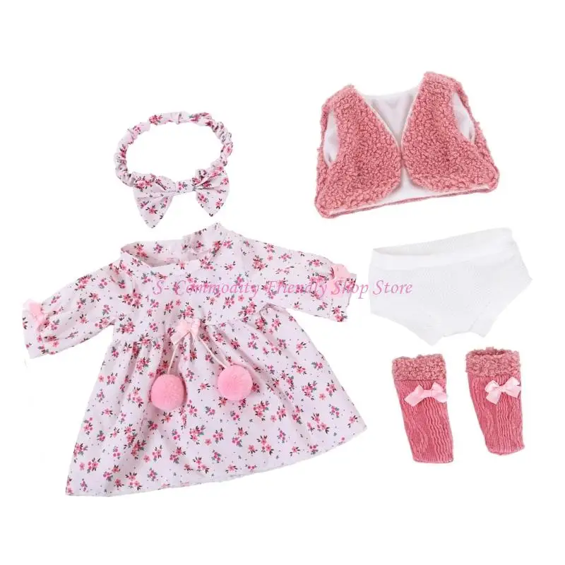 Conjunto para muñeca de vestido con diadema y accesorios infantil - imagen 3