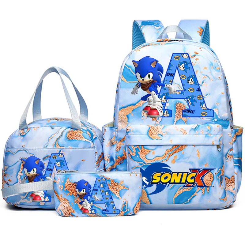 Mochila escolar con estuche y lonchera tipo bento moderna - imagen 3