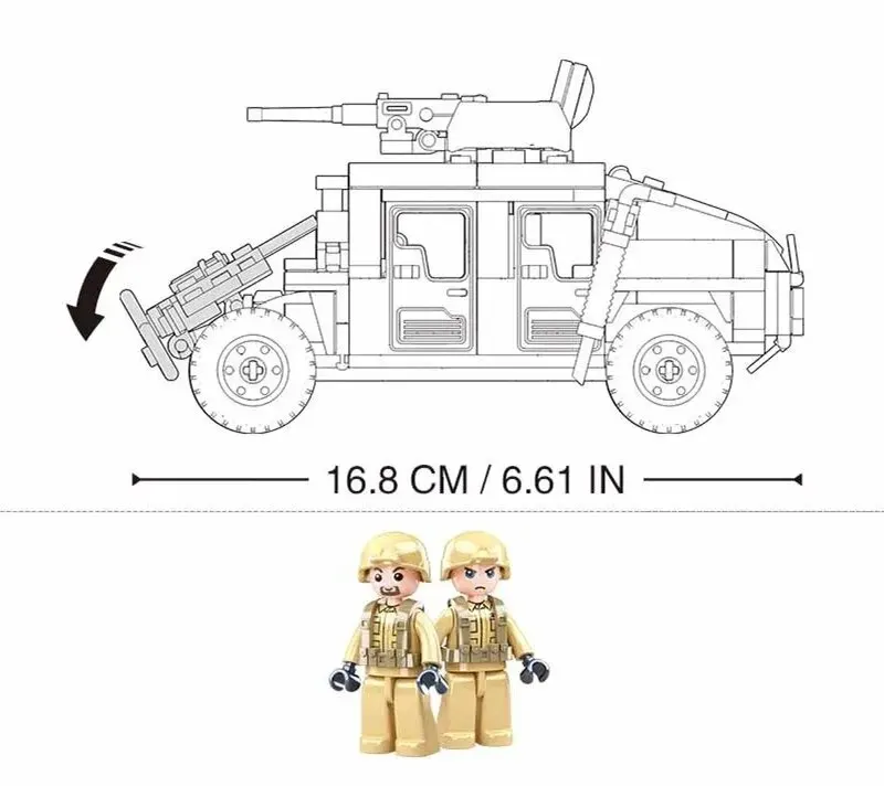 Bloques de construcción SWAT con vehículo blindado y figuras - imagen 4