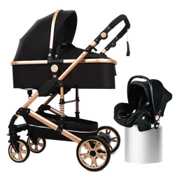 Cochecito 3 en 1 reversible y plegable para bebé