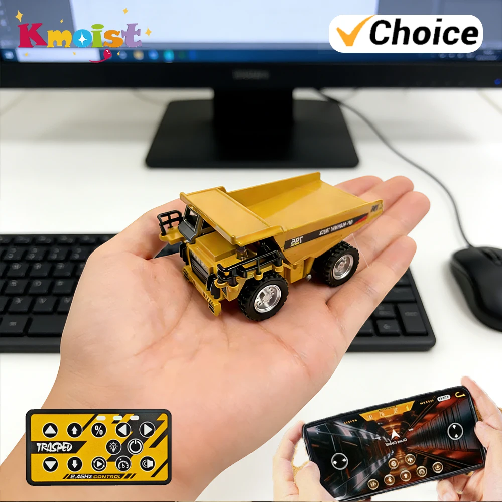 Mini camión volquete RC de aleación 4WD con control por app - imagen 5