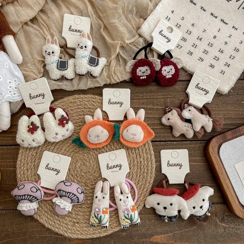 Bandas elásticas infantiles con lazo de algodón y motivos animales - imagen 5