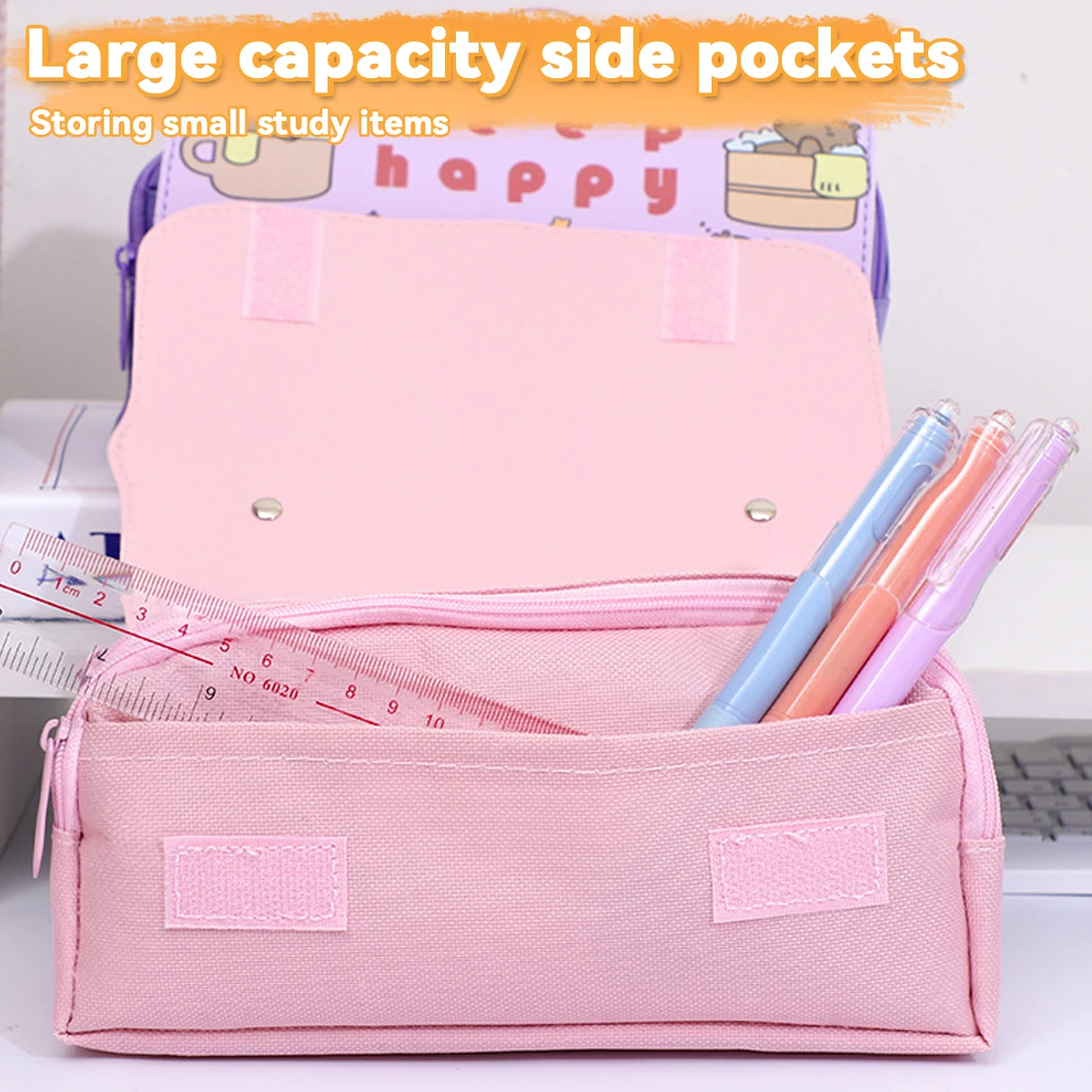 Estuche de lápices Kawaii para escolares – Bolsa de papelería - imagen 5