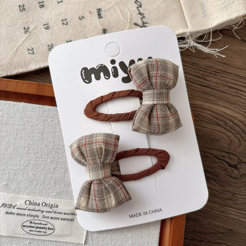 Pinzas de lazo para el cabello infantil – Estilo coreano con lunares - imagen 4