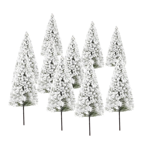 Tren forestal nevado integrado en diorama