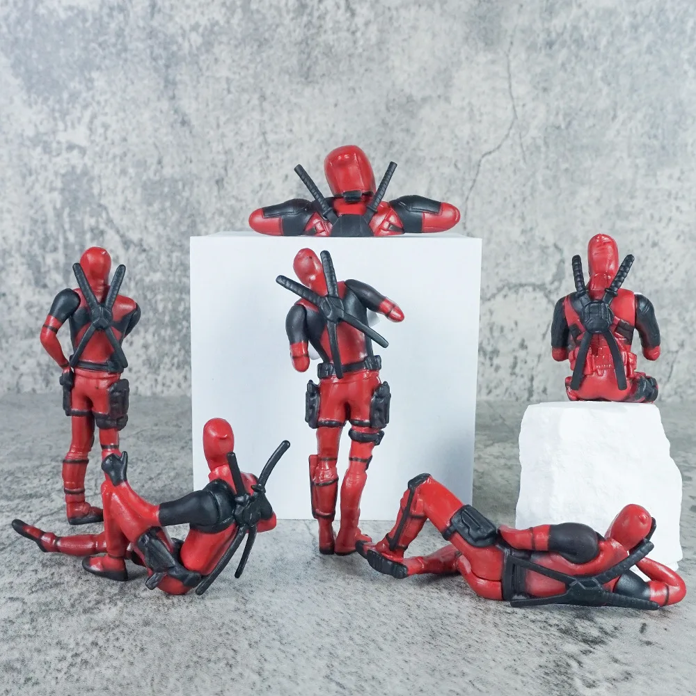 Muñeco de acción Deadpool y Wolverine estilo sentado – regalo