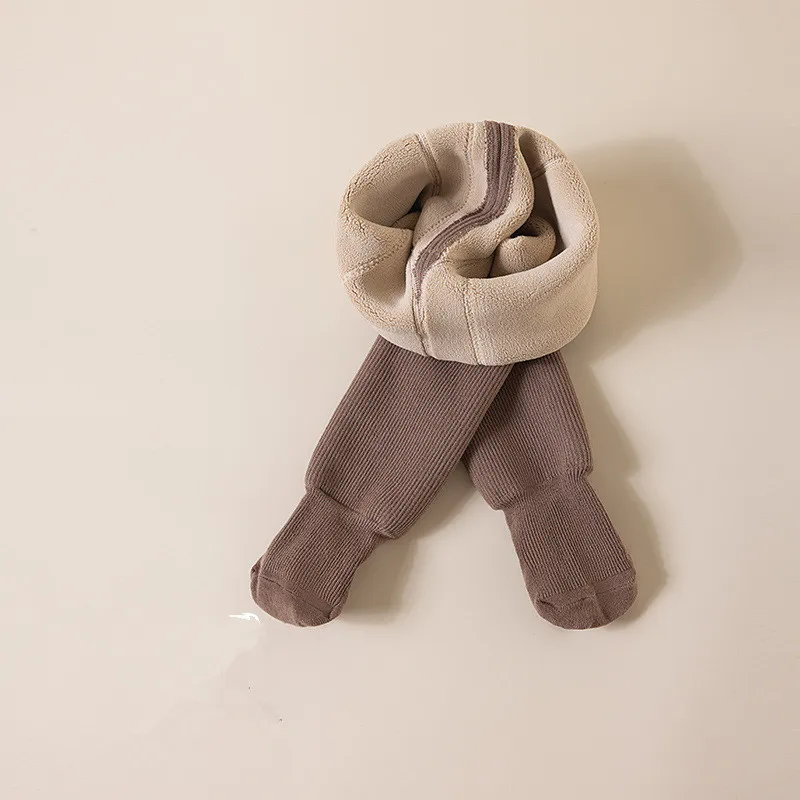 Leggings forro polar rayados para bebé niña – Invierno cálido y cómodo - imagen 5