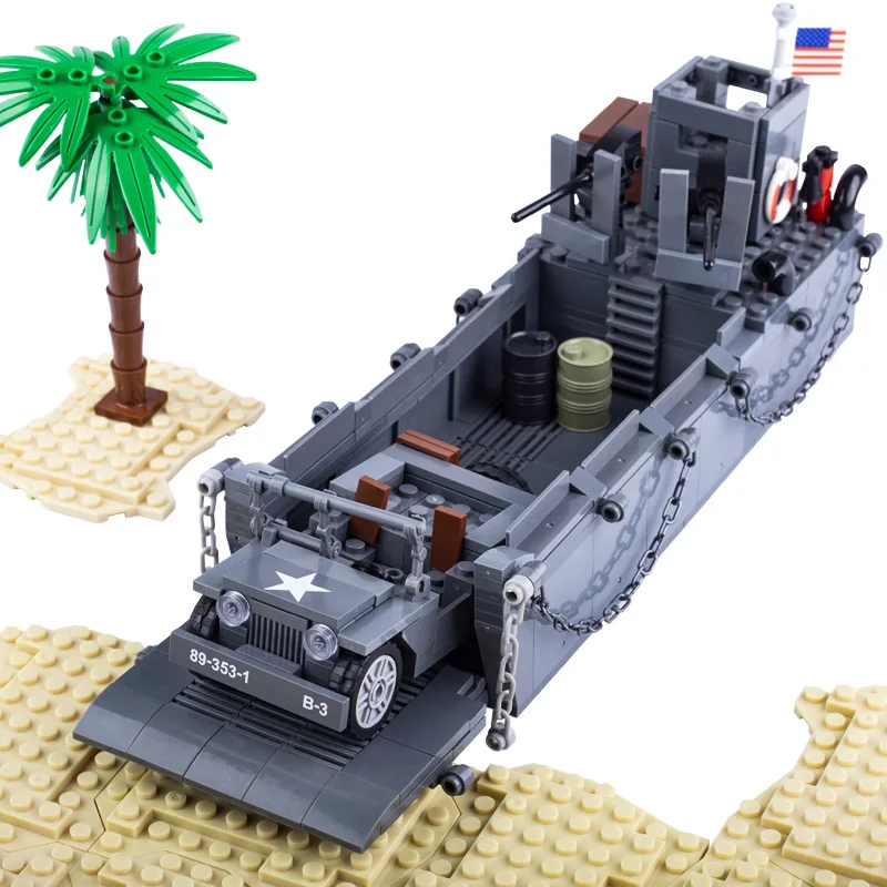 Barco LCM3 de desembarco WWII – Bloques militares para niños - imagen 5