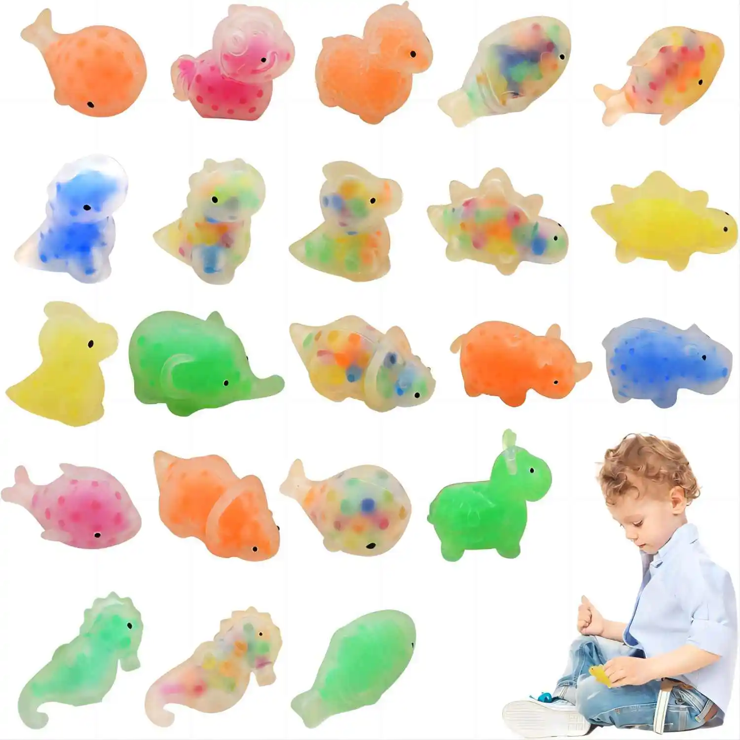 Juguetes blandos Mochi para niños bolas sensoriales antiestrés
