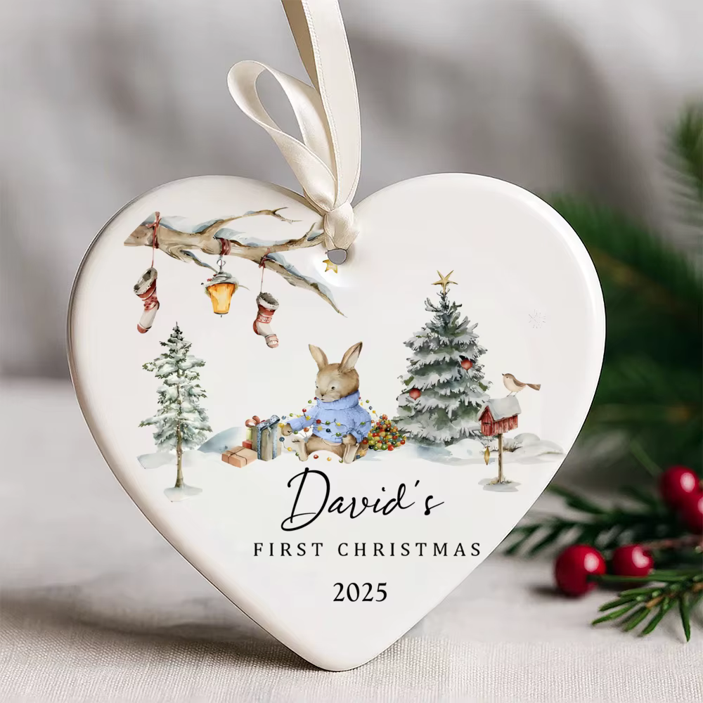 Adorno navideño personalizado para bebé recién nacido - imagen 3
