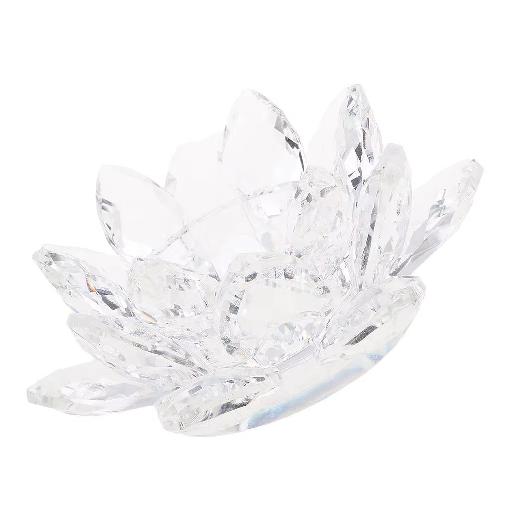 Lotus portavelas de cristal K9 estilo Feng Shui para regalo - imagen 2