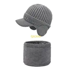 Gorro tejido infantil cortaviento con orejeras para invierno y escuela