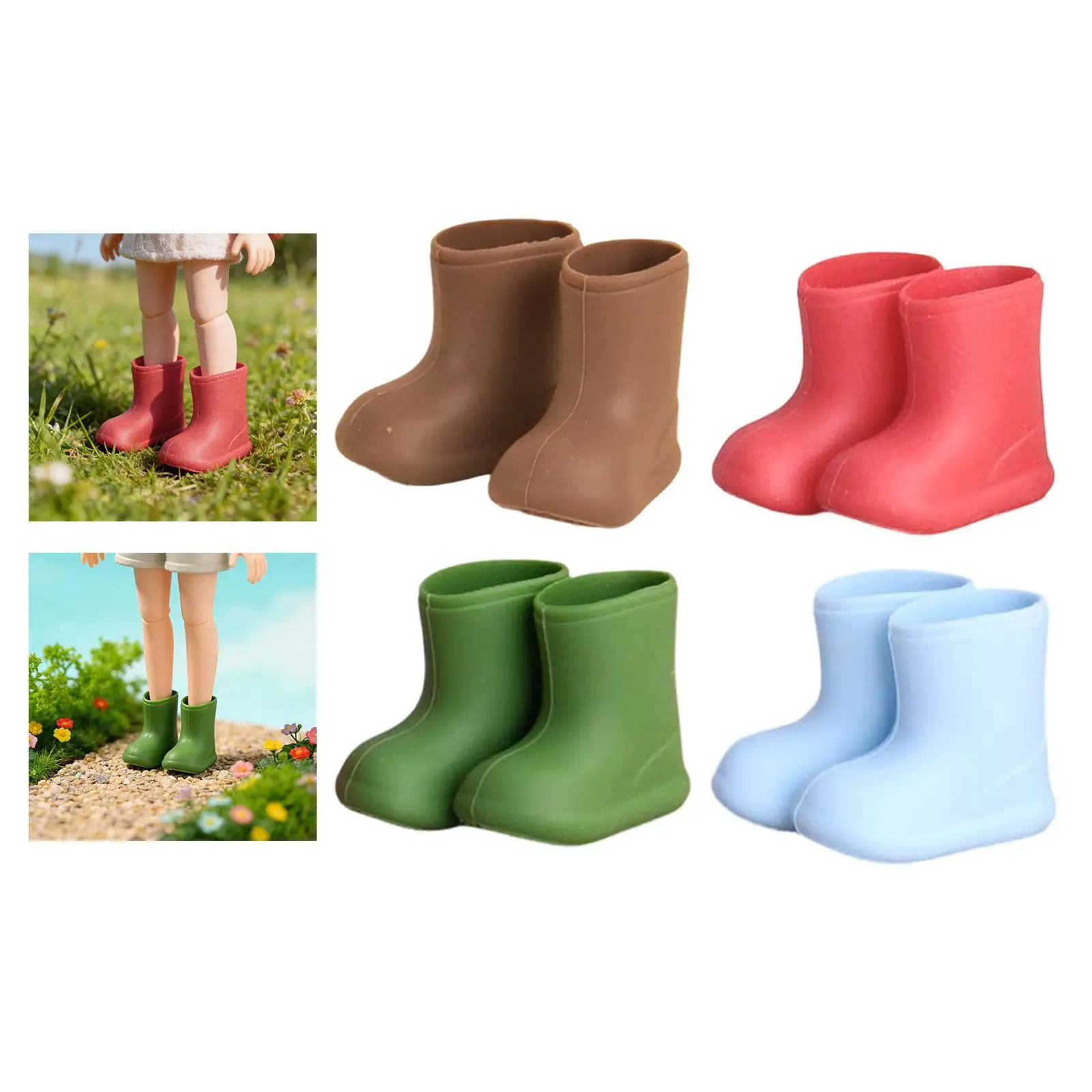 Botas de lluvia impermeables para muñecas Ob11 BJD miniatura - imagen 3