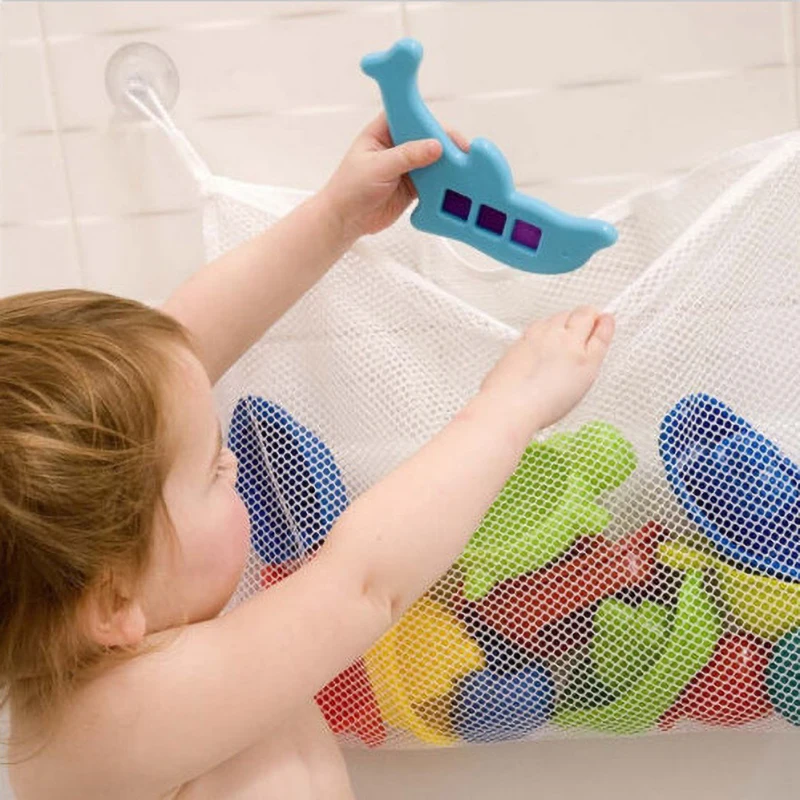 Organizador de juguetes baño bebé con ventosas fuertes bolsa malla - imagen 4