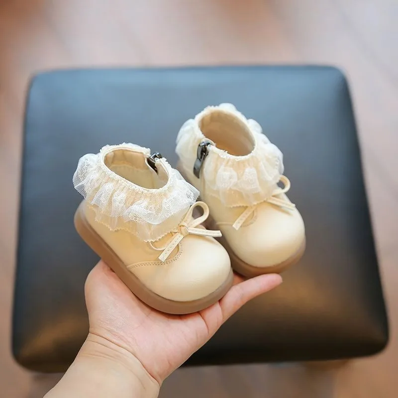 Botas cortas de bebé para otoño-invierno cálidas antideslizantes