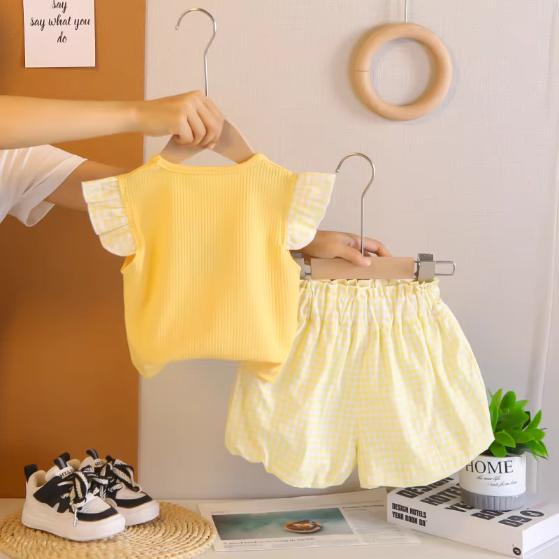 Conjunto de verano niña: camiseta manga corta y pantalón corto - imagen 5