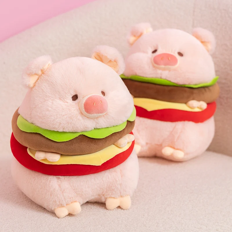 Peluche cerdito hamburguesa estilo kawaii, suave y esponjoso - imagen 4