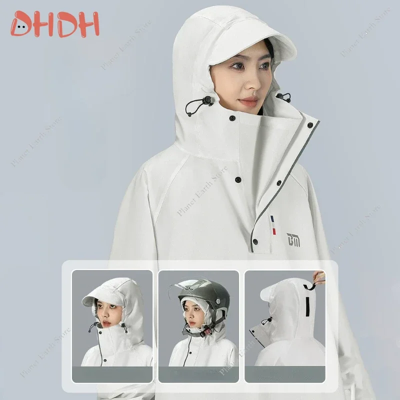 Impermeable de ciclismo largo grueso resistente para adultos - imagen 4