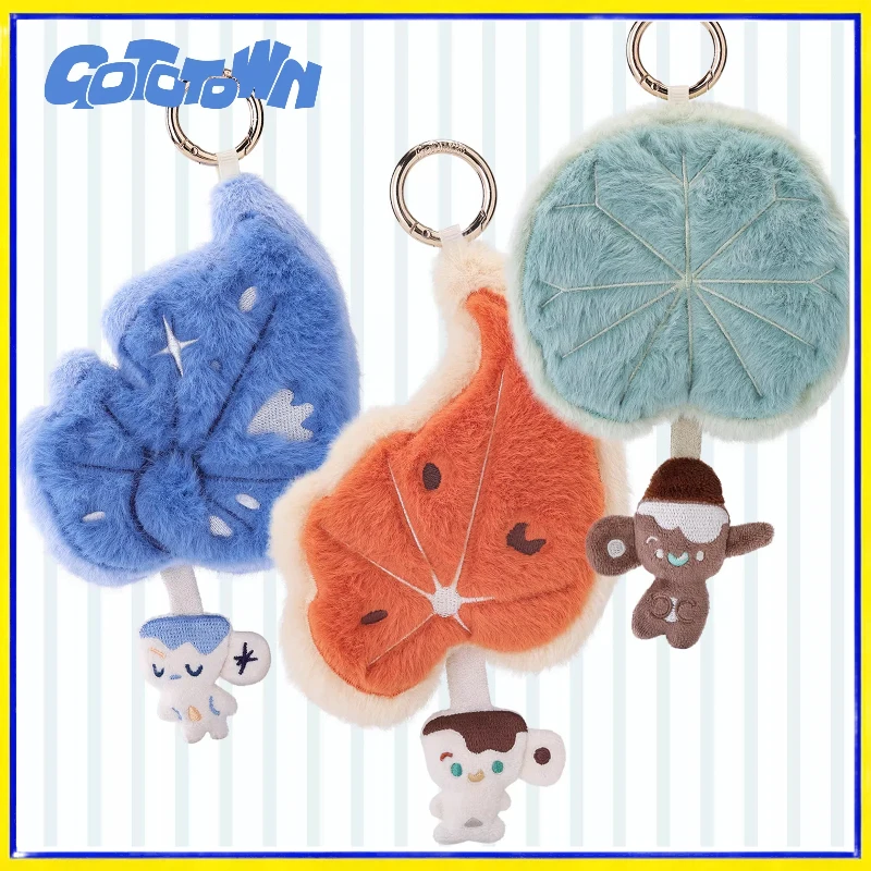 GOTOTOWN Llavero de peluche hoja de dibujos animados suave para llaves - imagen 3