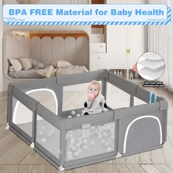 Parque infantil para bebés con corralito protector y bola oceánica