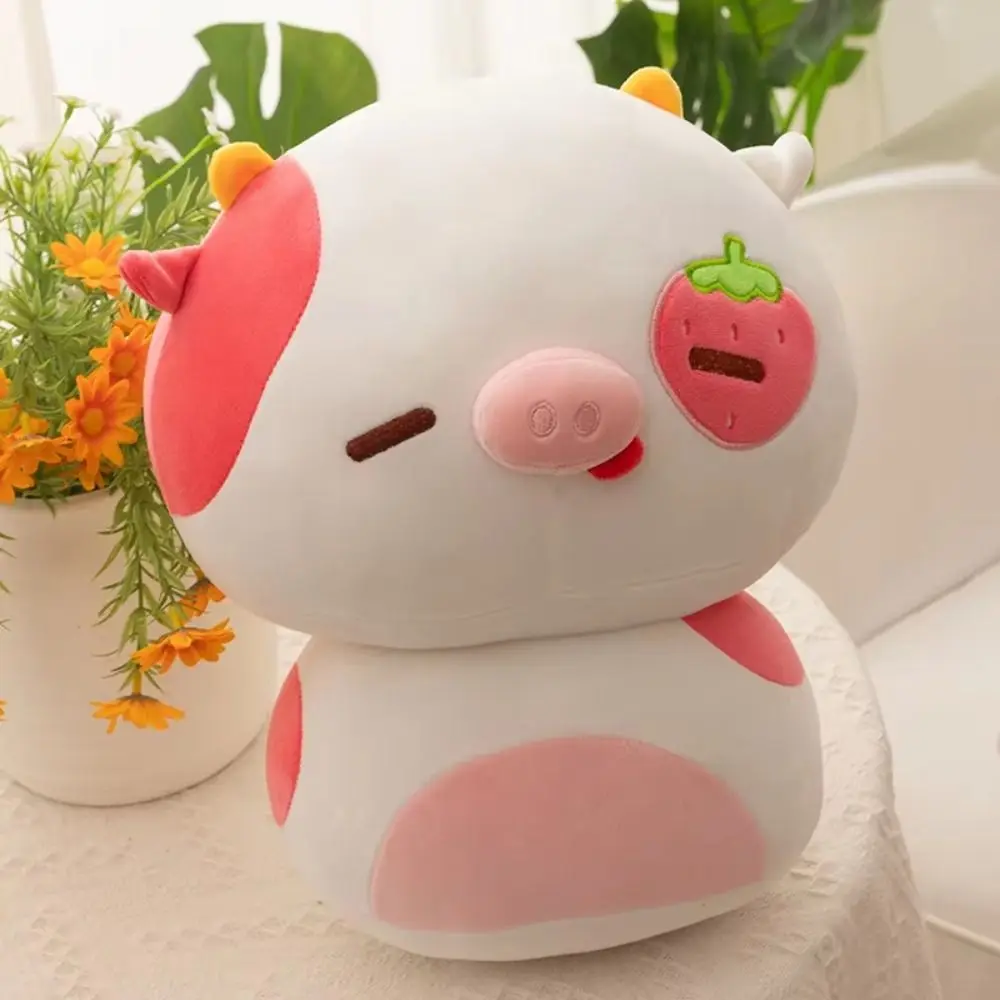 Vista del peluche en color rosa