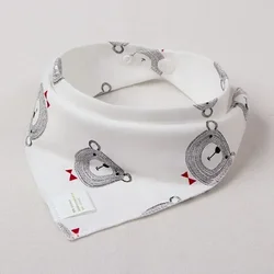Babero bandana triangular de algodón para bebé – Estampado animal