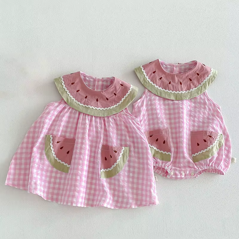 MILANCEL mono de verano bebé niña estampado sandía - imagen 4