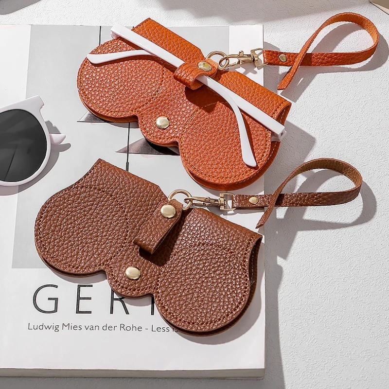 Estuche para gafas PU con cierre a presión antiarañazos