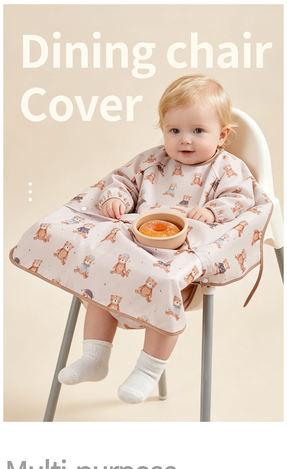 Babero impermeable y resistente para la hora de comer