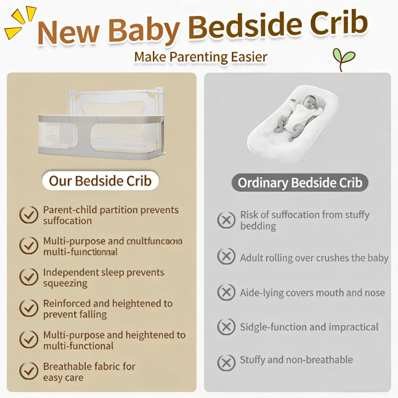 Barandilla cama bebé IMBABY plegable anticaídas, doble uso - imagen 5