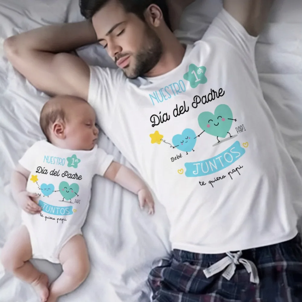 Traje familiar a juego Día del Padre para bebé y papá - imagen 2