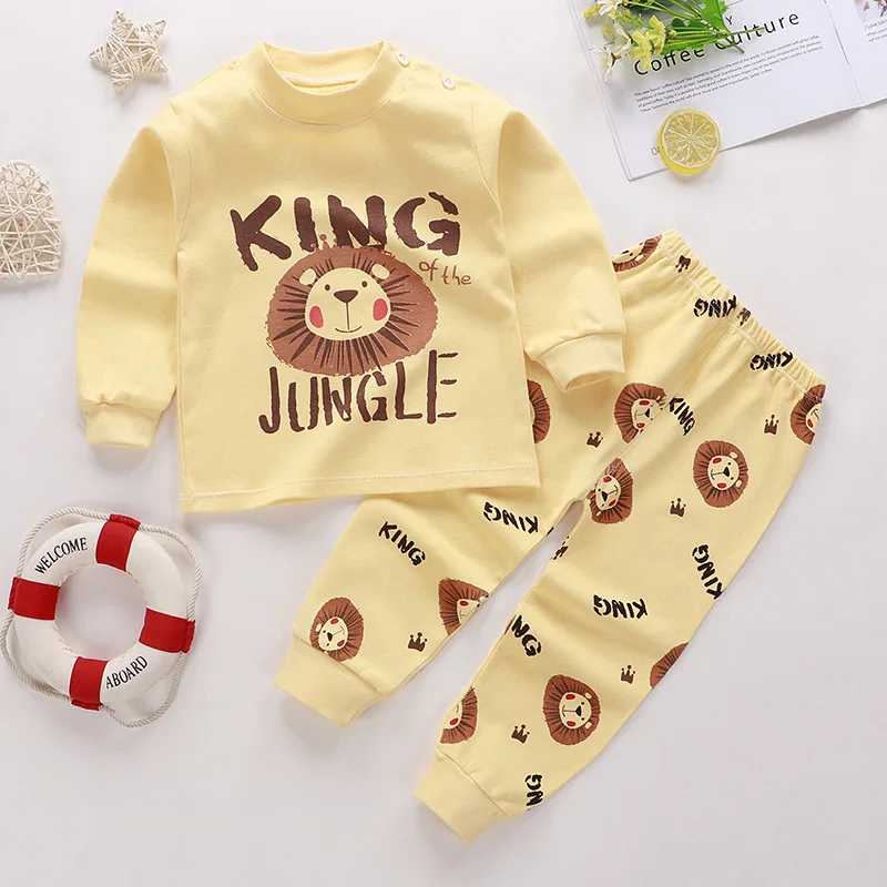 Conjunto pijama de algodón para bebé, camiseta larga y pantalón - imagen 3