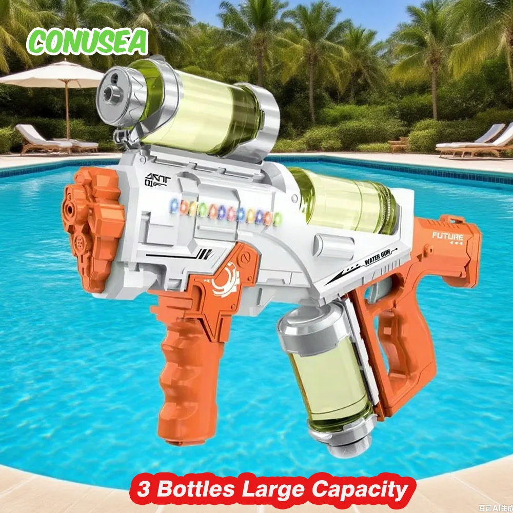 Pistola de agua eléctrica automática para niños con luz - imagen 5