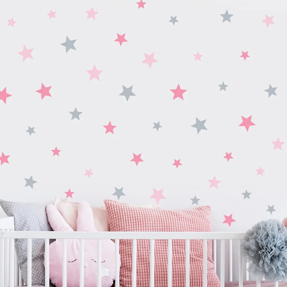 Pegatinas pared removibles con estrellas ilustradas para guardería - imagen 5
