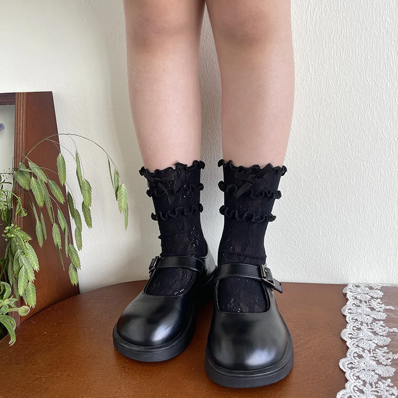 Calcetines antimosquitos para niñas y niños con lazo, volantes - imagen 5