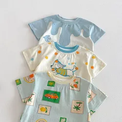 MILANCEL Camiseta verano para niñas con estampado de cachorros