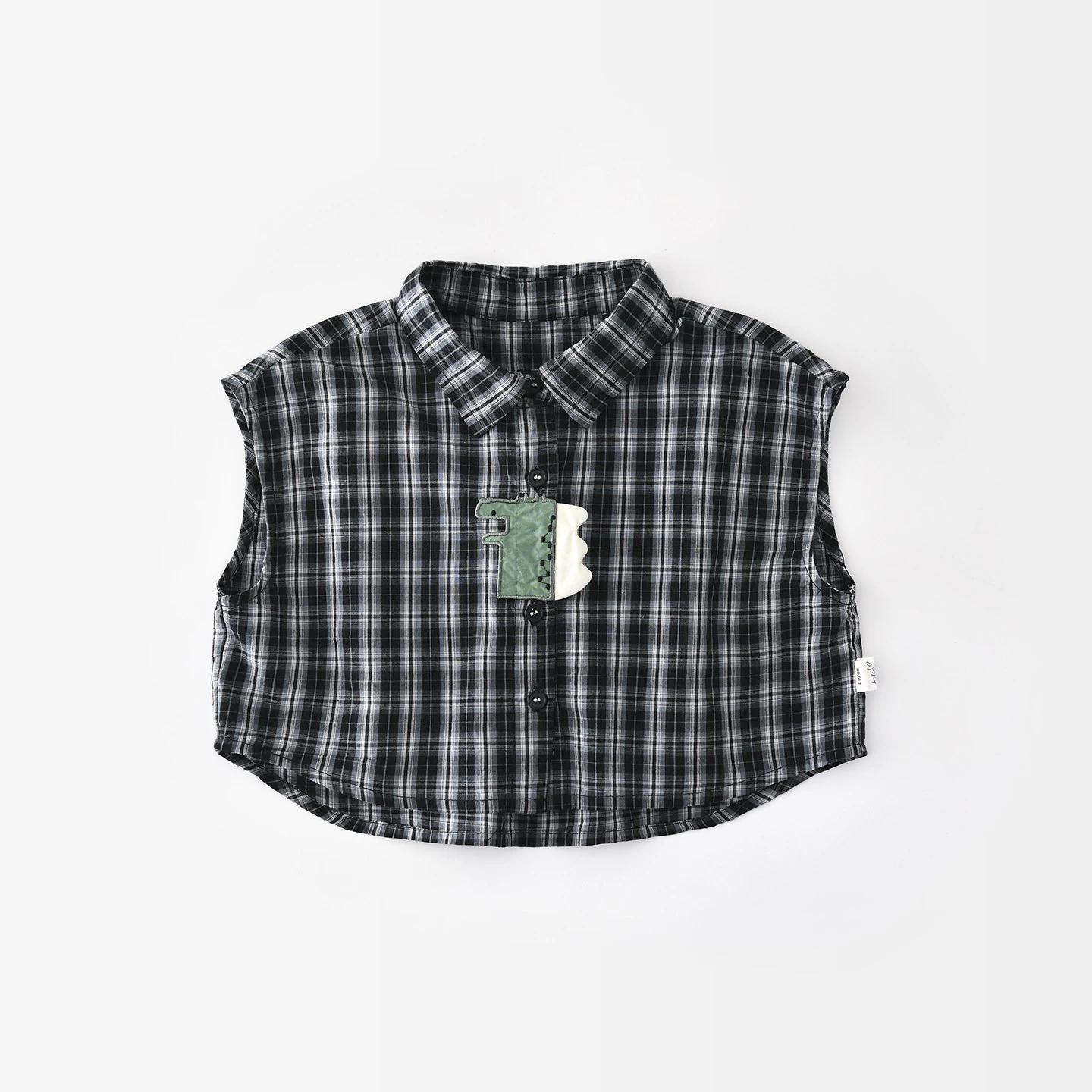 Milancel blusa sin mangas de cuadros para bebé en verano