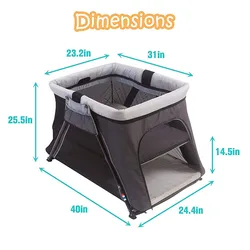 Moisés de viaje para bebé en cuna con túnel juego infantil
