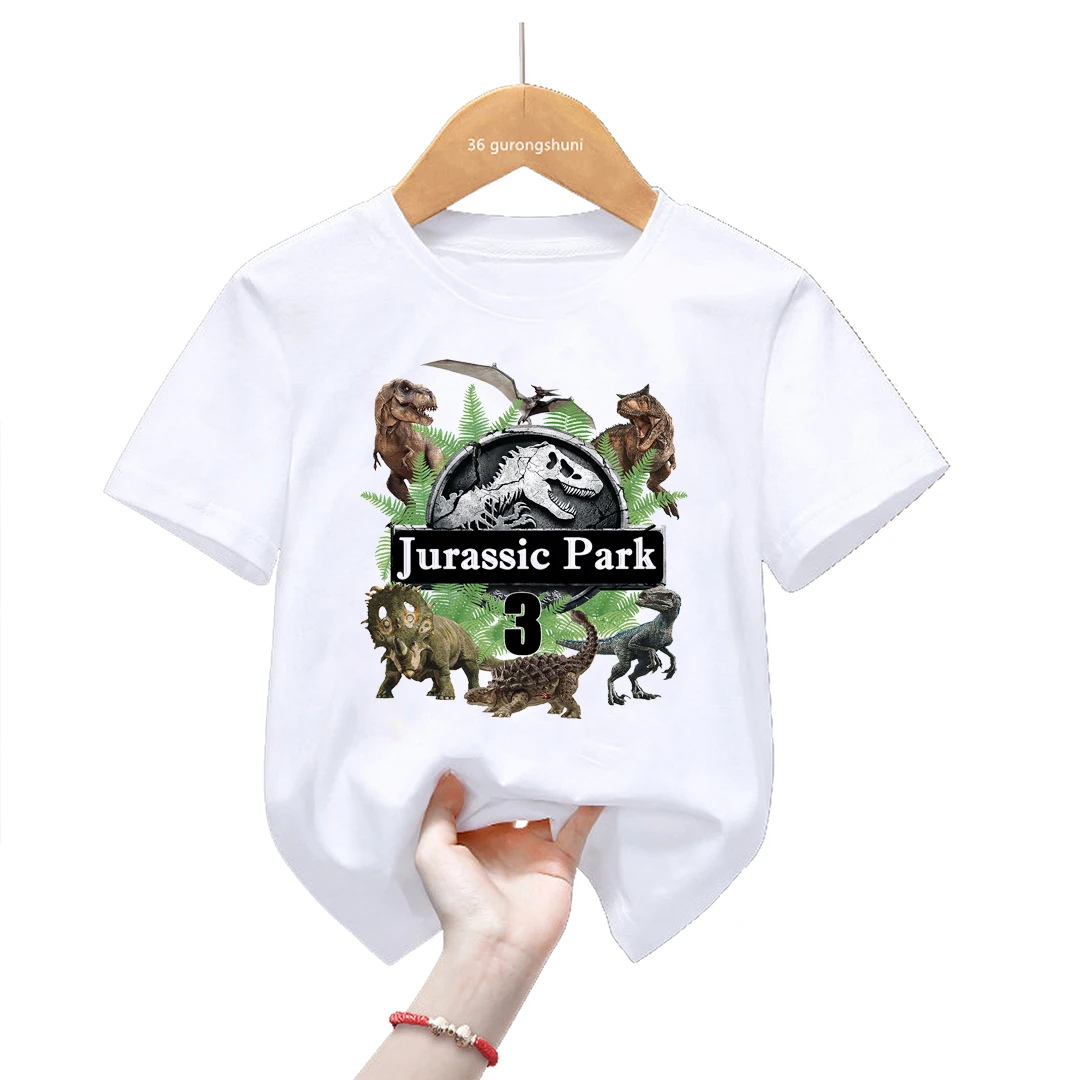 Camiseta de algodón estampada con dinosaurios para niño - imagen 4
