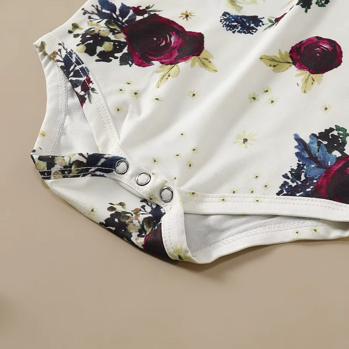 Conjunto floral bebé niña recién nacida pelele vestido volantes