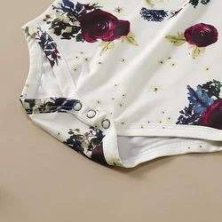 Conjunto floral bebé niña recién nacida pelele vestido volantes