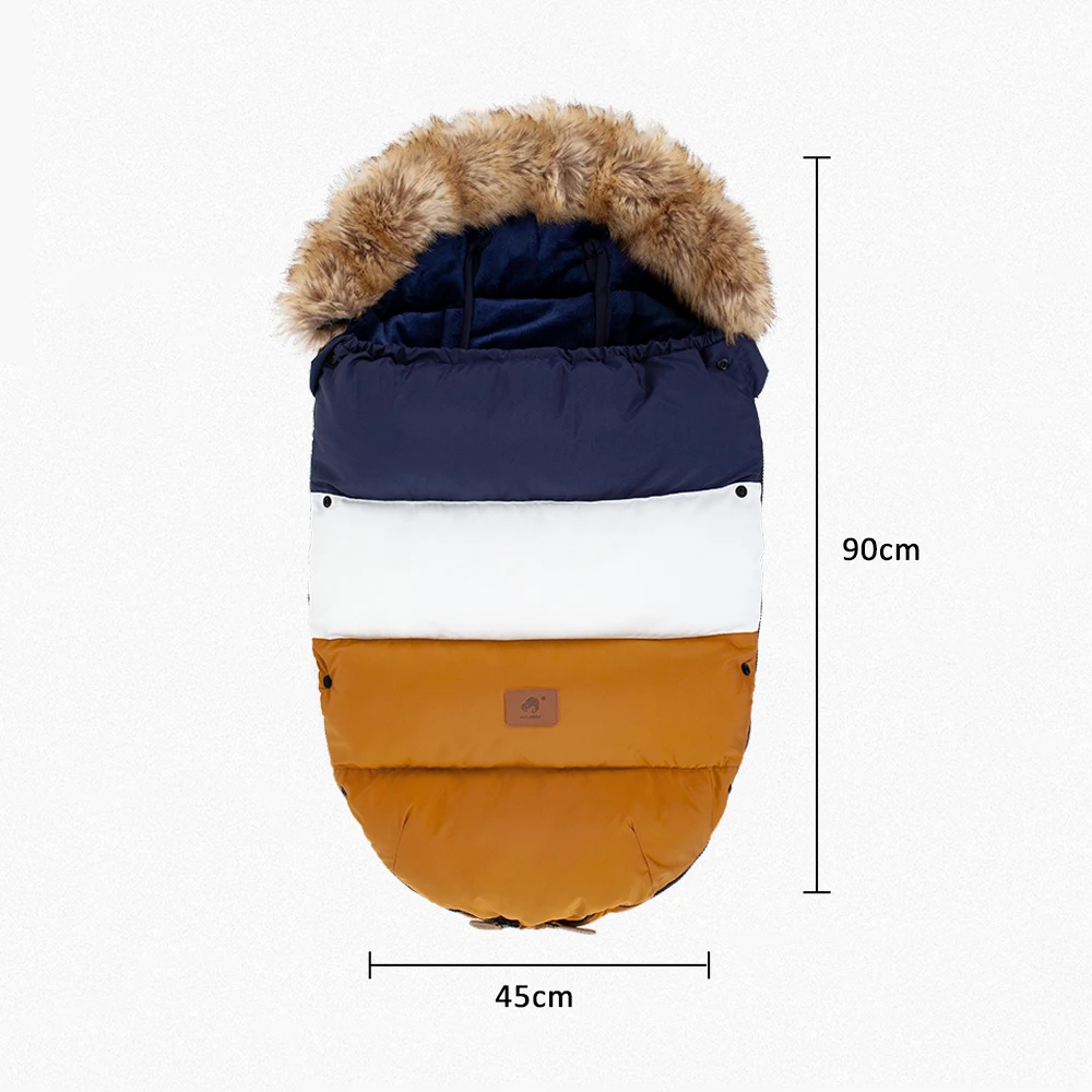 Funda de invierno para cochecito con piel extraíble, a prueba viento - imagen 4