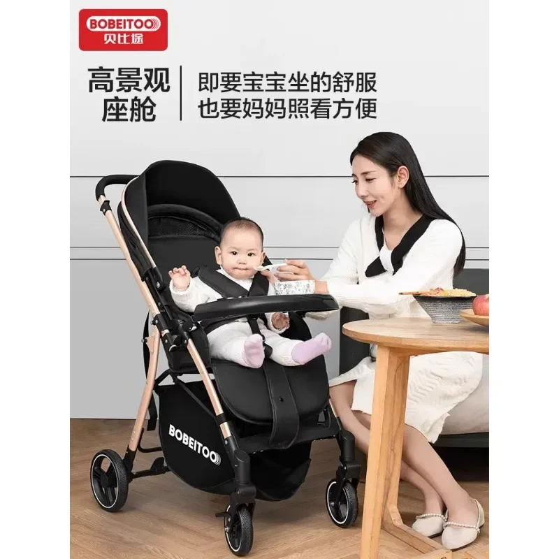 Cochecito bebé bidireccional plegable reclinable para recién nacidos - imagen 4