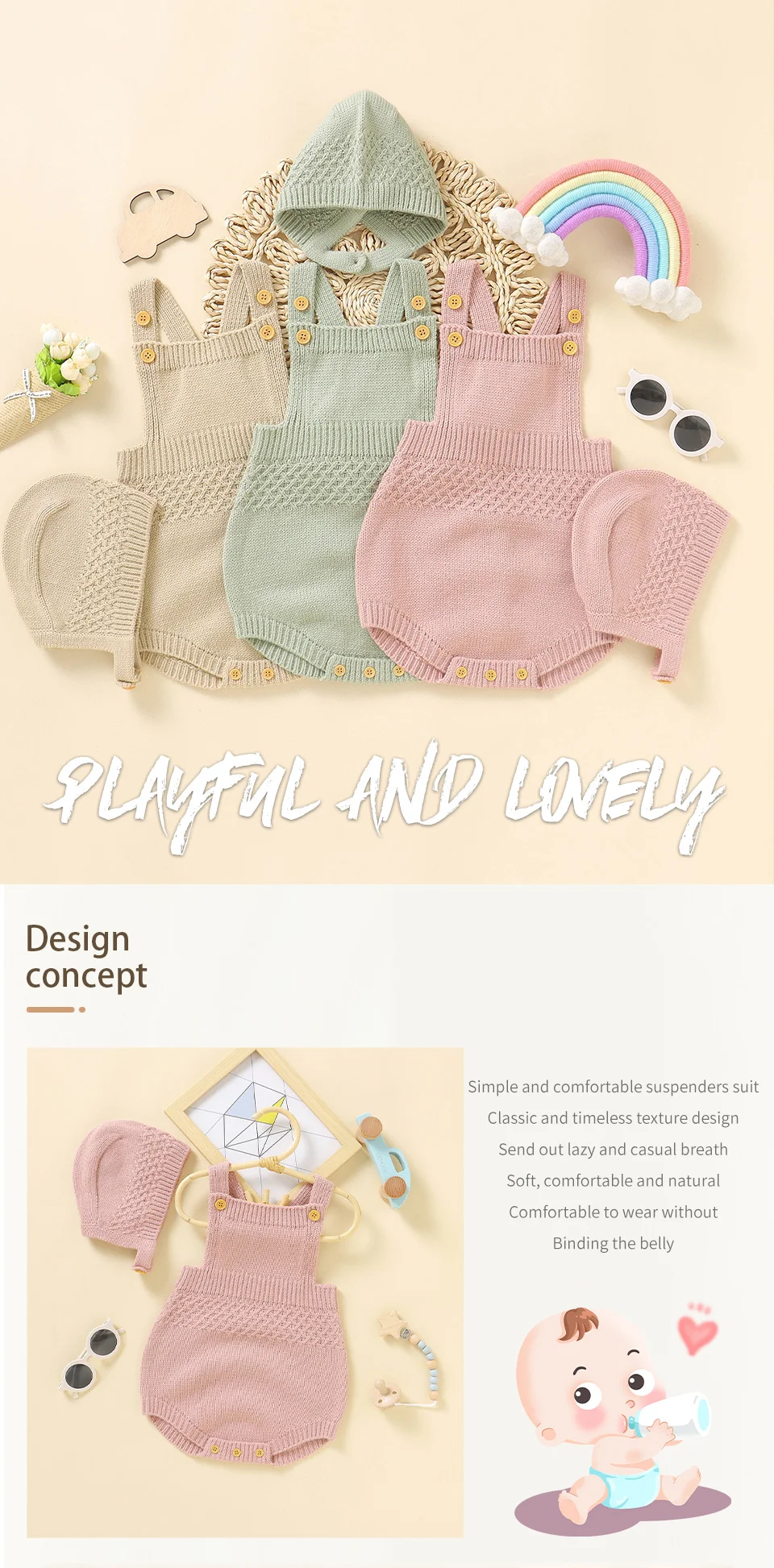 Body sin mangas bebé color sólido conjunto 2 uds