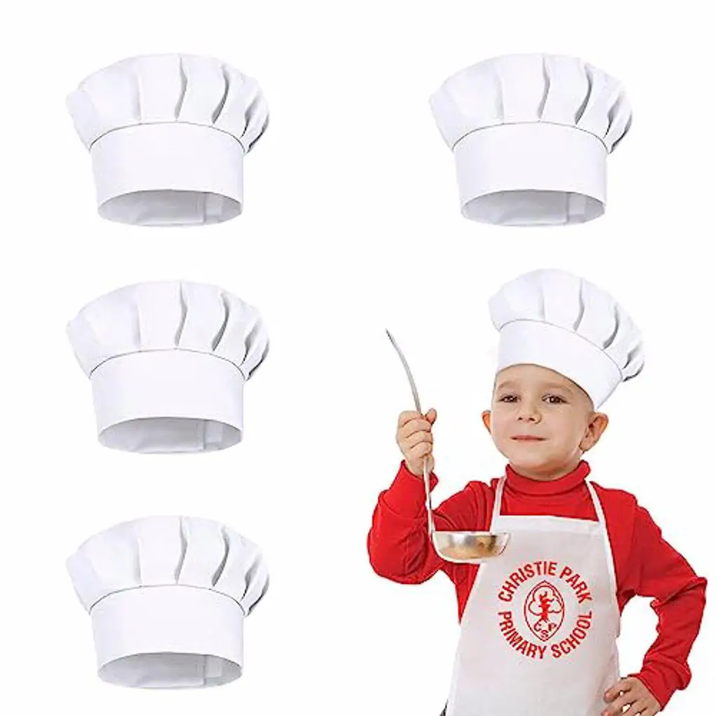 Gorro de chef infantil blanco para disfraz y fiesta
