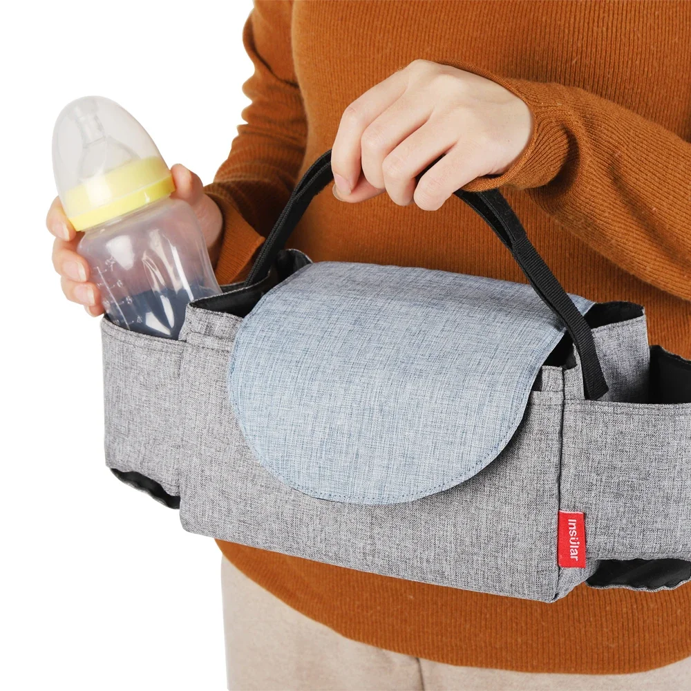 Bolsa de pañales para cochecito de bebé gran capacidad de viaje - imagen 5