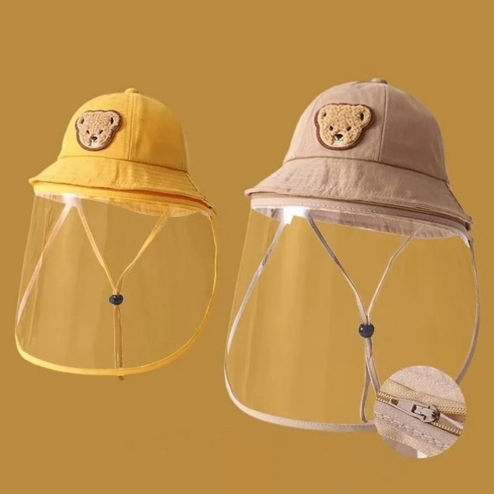 Gorro pescador anti-UV con careta facial ajustable para bebé - imagen 5