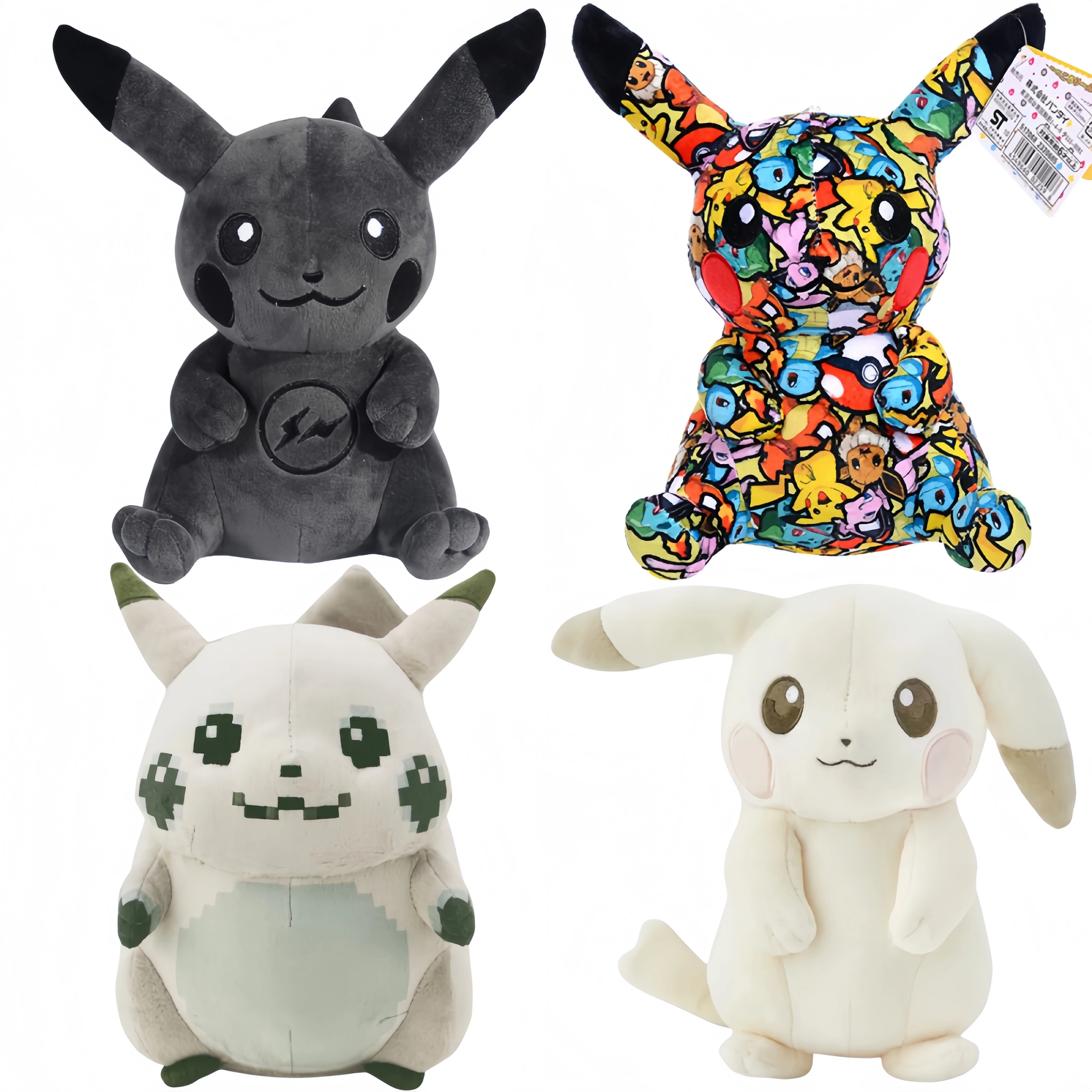 Peluche Pikachu Pokémon de estilo píxel, orejas flexibles - imagen 5
