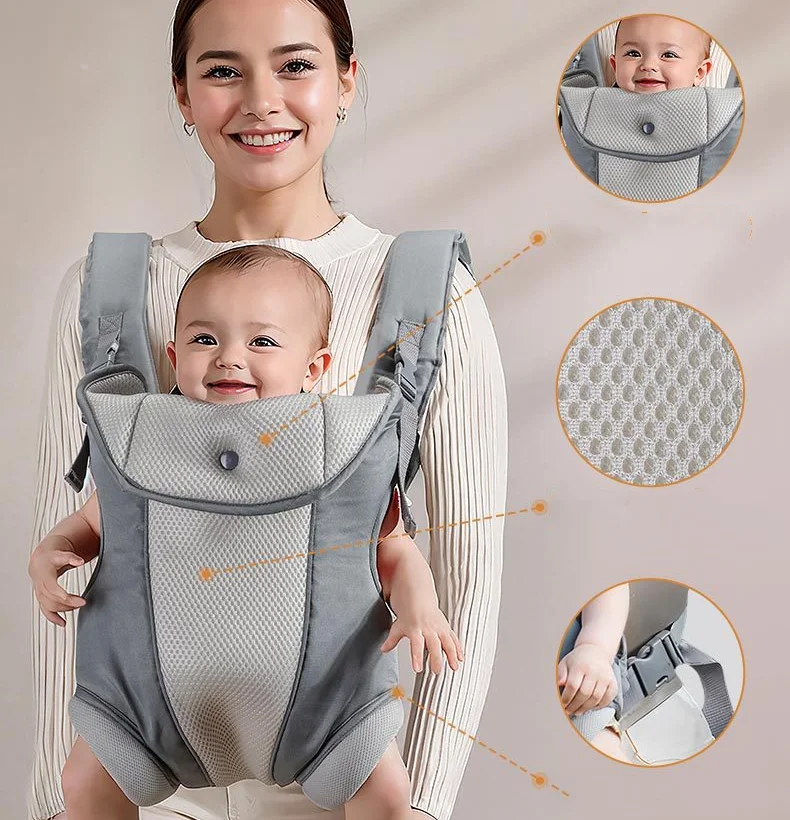 Portabebés ergonómico y transpirable para bebés – Diseño manos libres - imagen 5