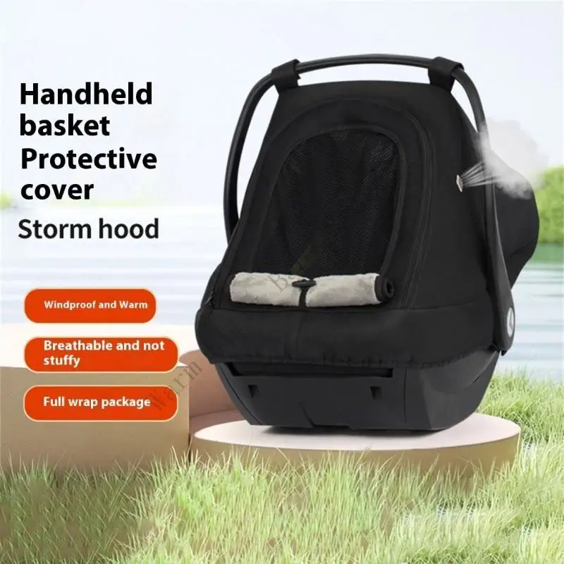 Funda parasol para silla coche bebé con mosquitera transpirable - imagen 3